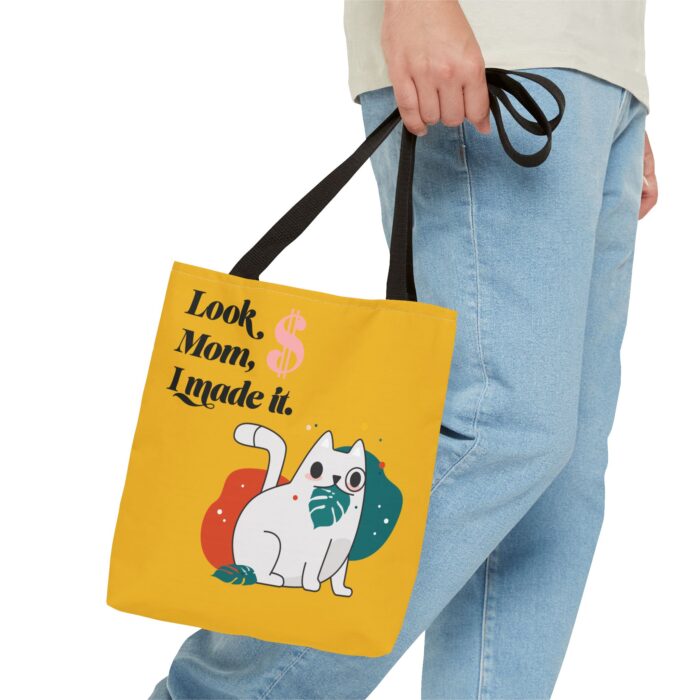 Yellow Tote Bag - Cute and Practical Carryall for Cat Lovers - Image 3