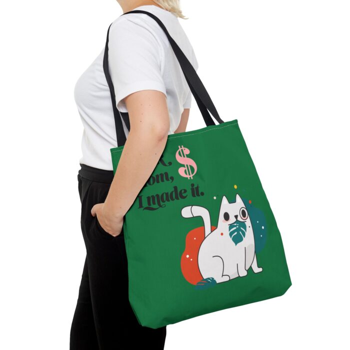 Green Tote Bag - Cute and Practical Carryall for Cat Lovers - Image 17