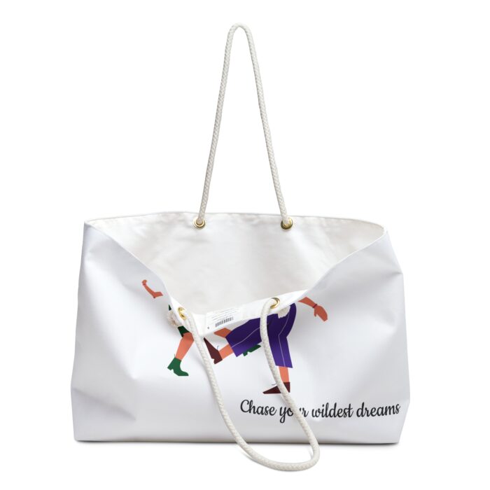 White Weekender Tote - Stylish Travel Bag - Image 3