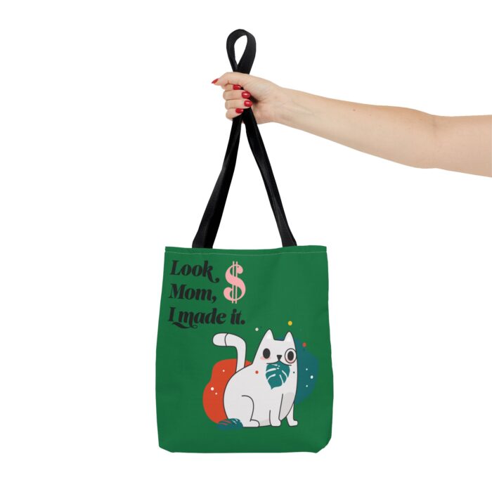 Green Tote Bag - Cute and Practical Carryall for Cat Lovers - Image 9