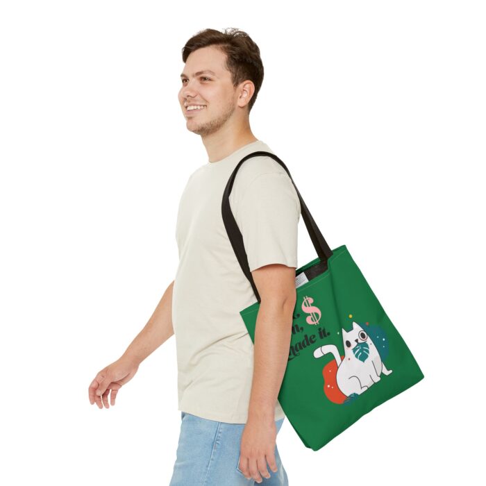 Green Tote Bag - Cute and Practical Carryall for Cat Lovers - Image 12