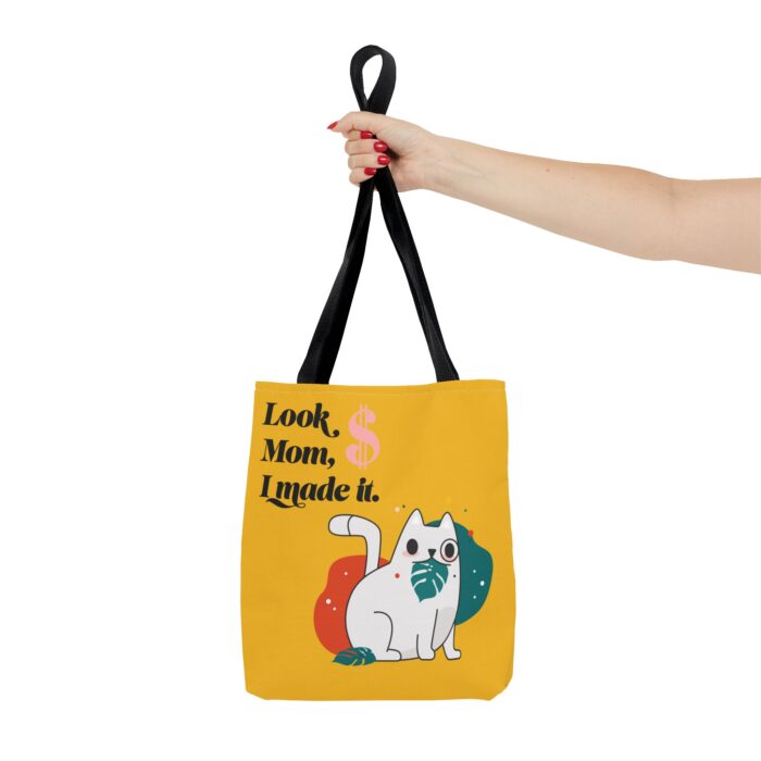 Yellow Tote Bag - Cute and Practical Carryall for Cat Lovers - Image 4