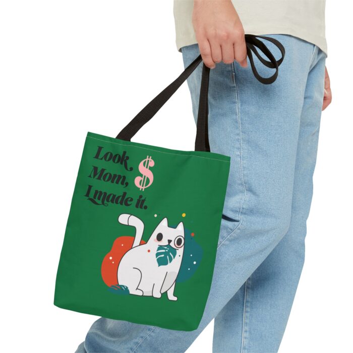 Green Tote Bag - Cute and Practical Carryall for Cat Lovers - Image 8