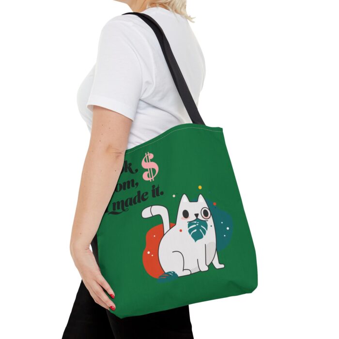 Green Tote Bag - Cute and Practical Carryall for Cat Lovers - Image 13